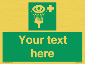 Custom Eye Wash Station Sign